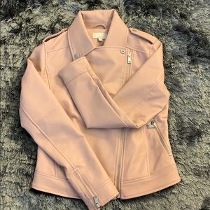 Faux leather moto jacket